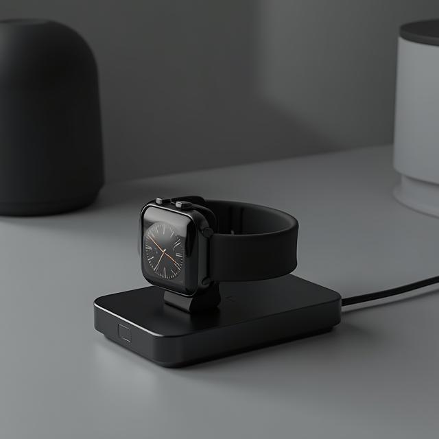 MagSafe charging dock with smartwatch